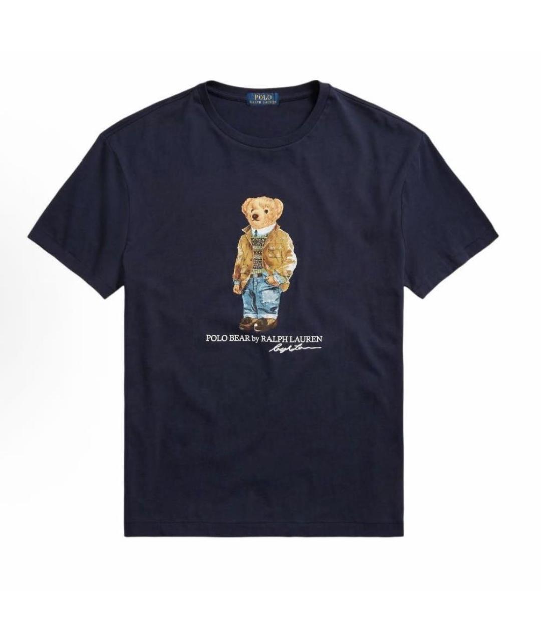 POLO RALPH LAUREN Темно-синяя хлопковая футболка, фото 6