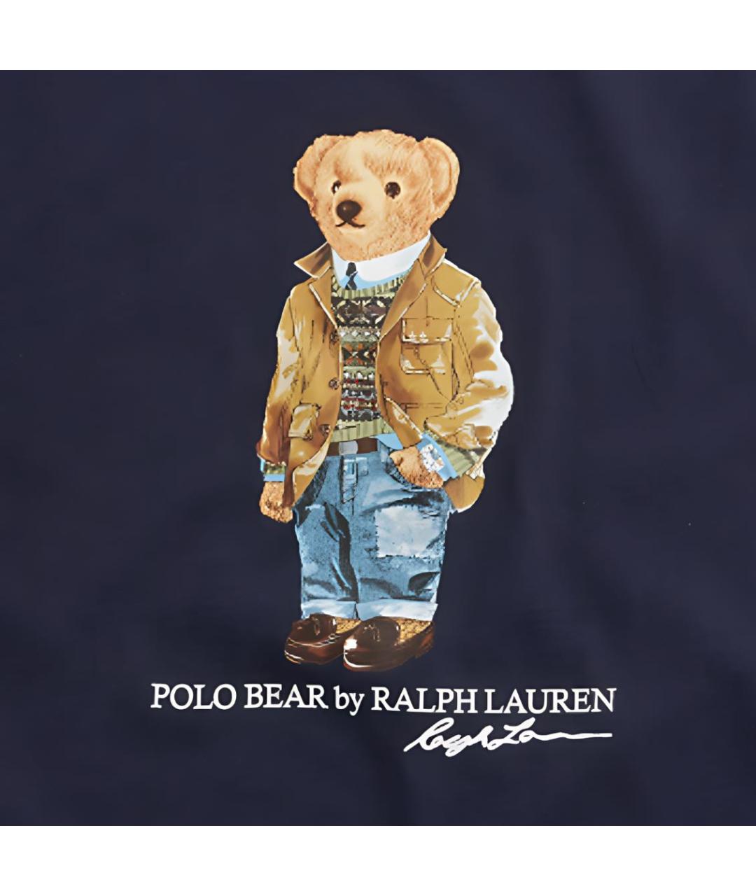 POLO RALPH LAUREN Темно-синяя хлопковая футболка, фото 5