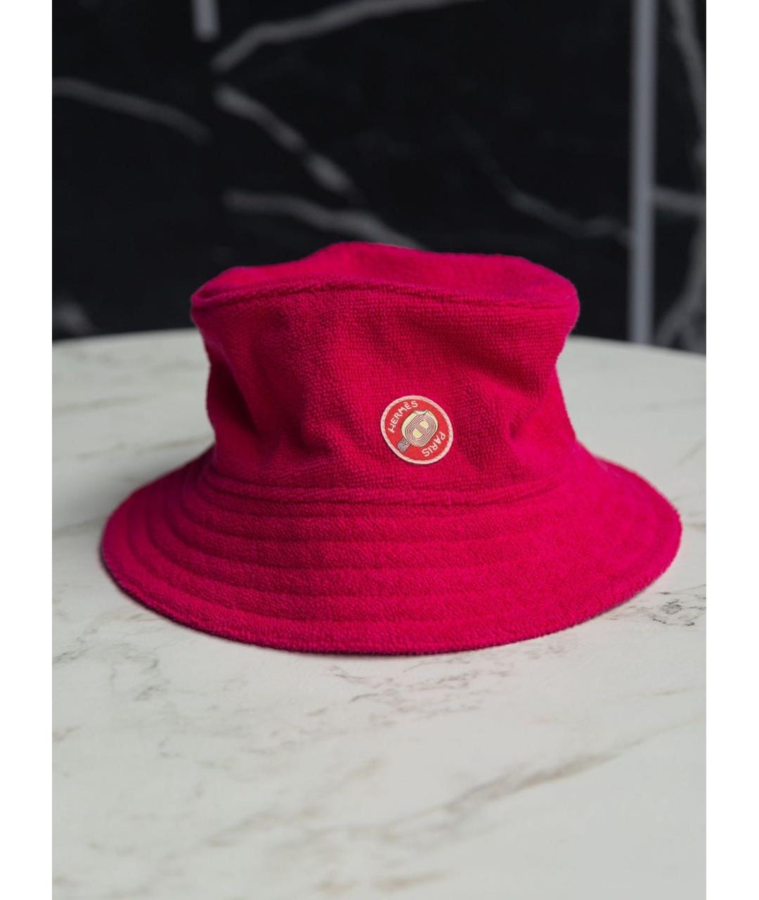 HERMES Розовая хлопковая панама, фото 4