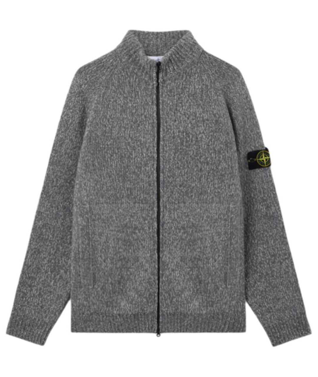 STONE ISLAND Серый кардиган, фото 1
