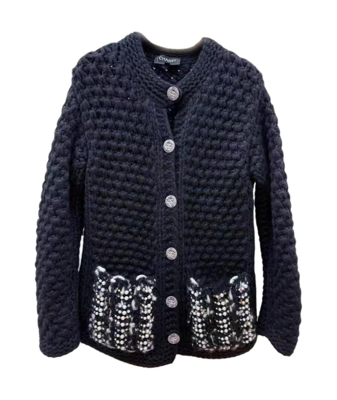 CHANEL Черный шерстяной джемпер / свитер, фото 1