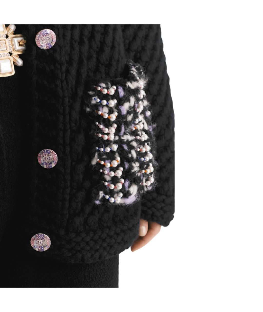 CHANEL Черный шерстяной джемпер / свитер, фото 3