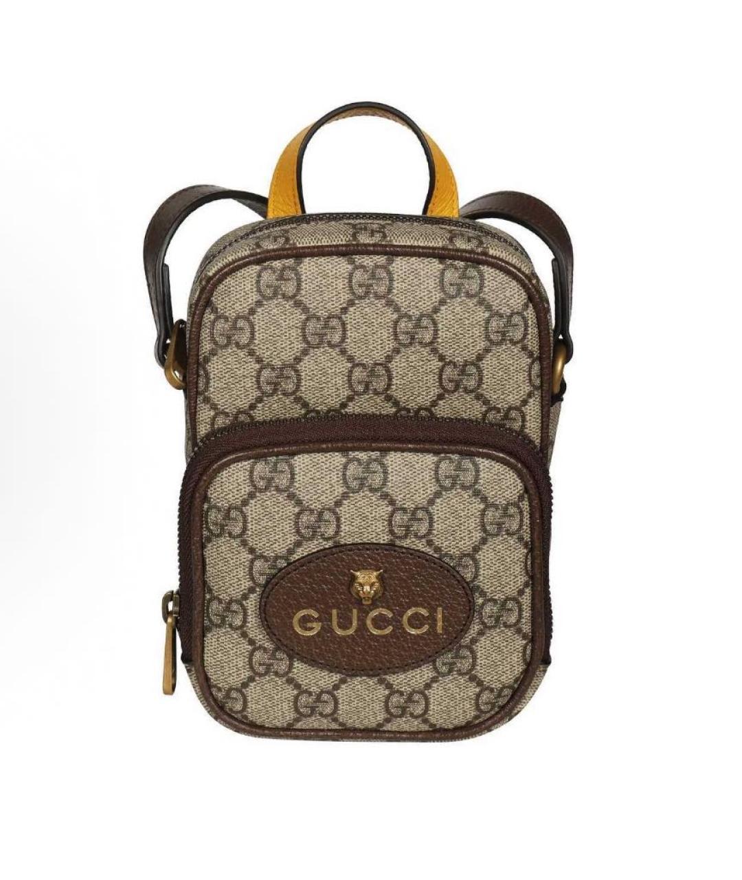 GUCCI Коричневый рюкзак, фото 1