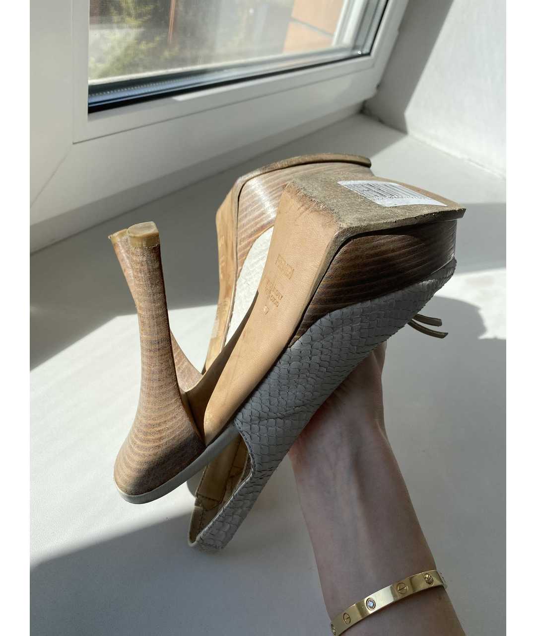 FENDI Серые туфли из экзотической кожи, фото 4