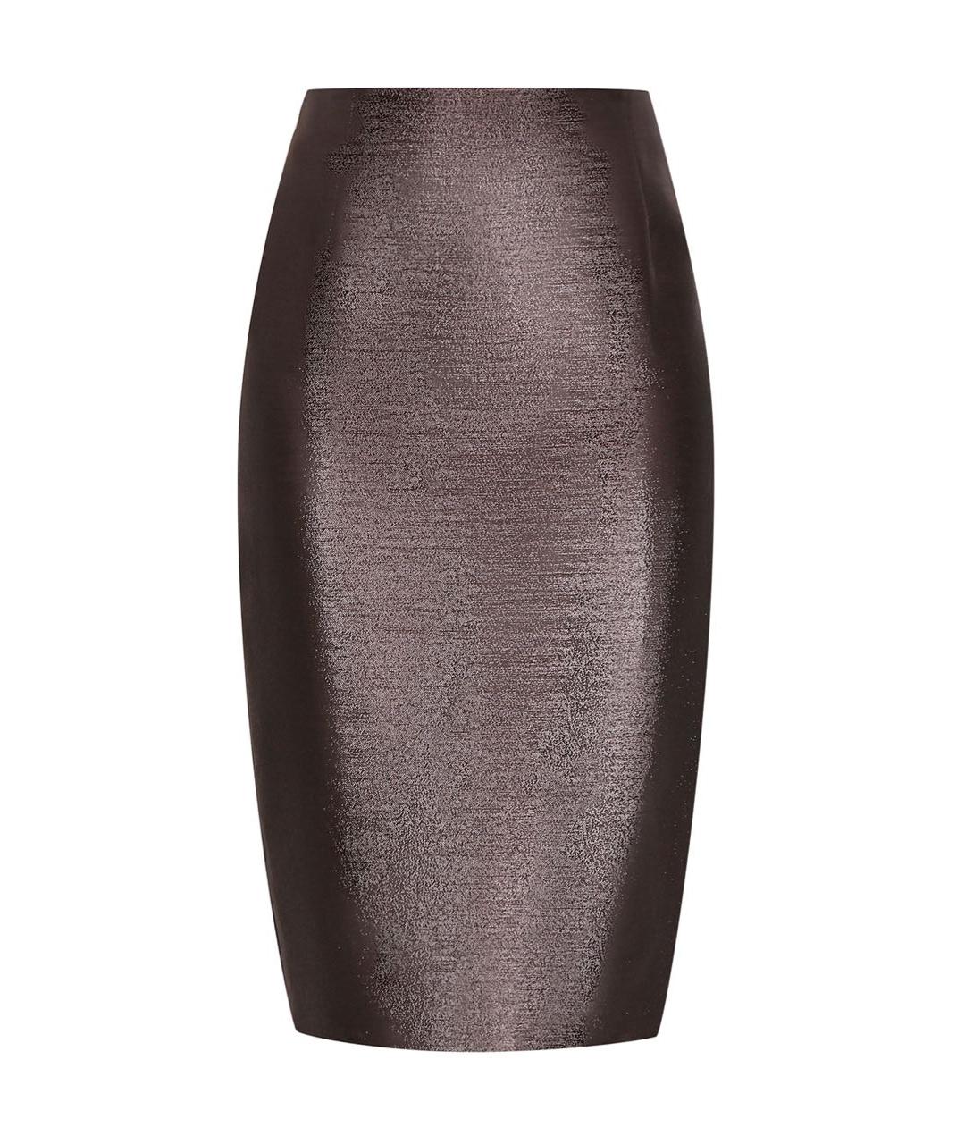 MAX MARA Коричневая полиэстеровая юбка миди, фото 1
