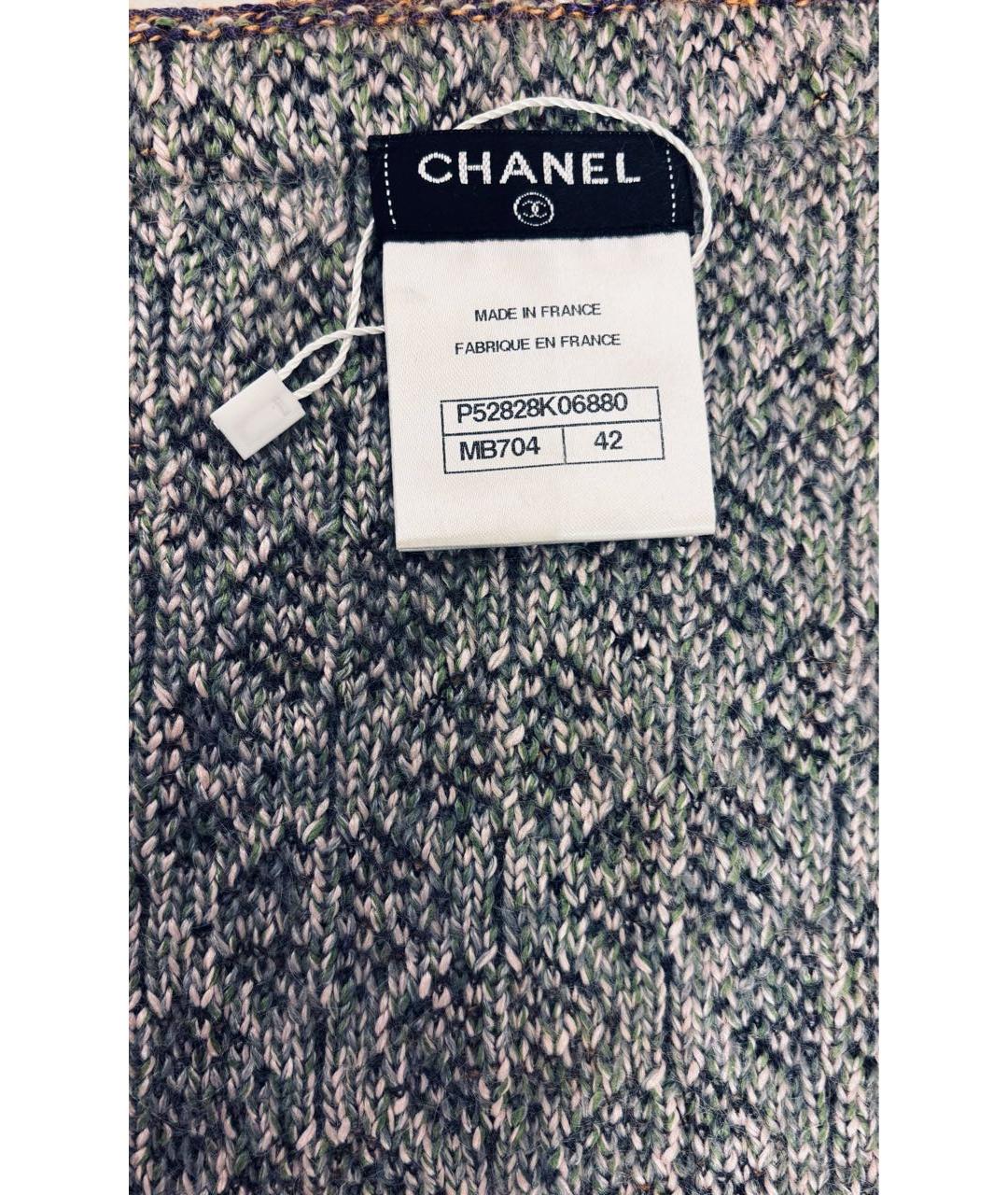 CHANEL Коричневая шерстяная юбка миди, фото 4