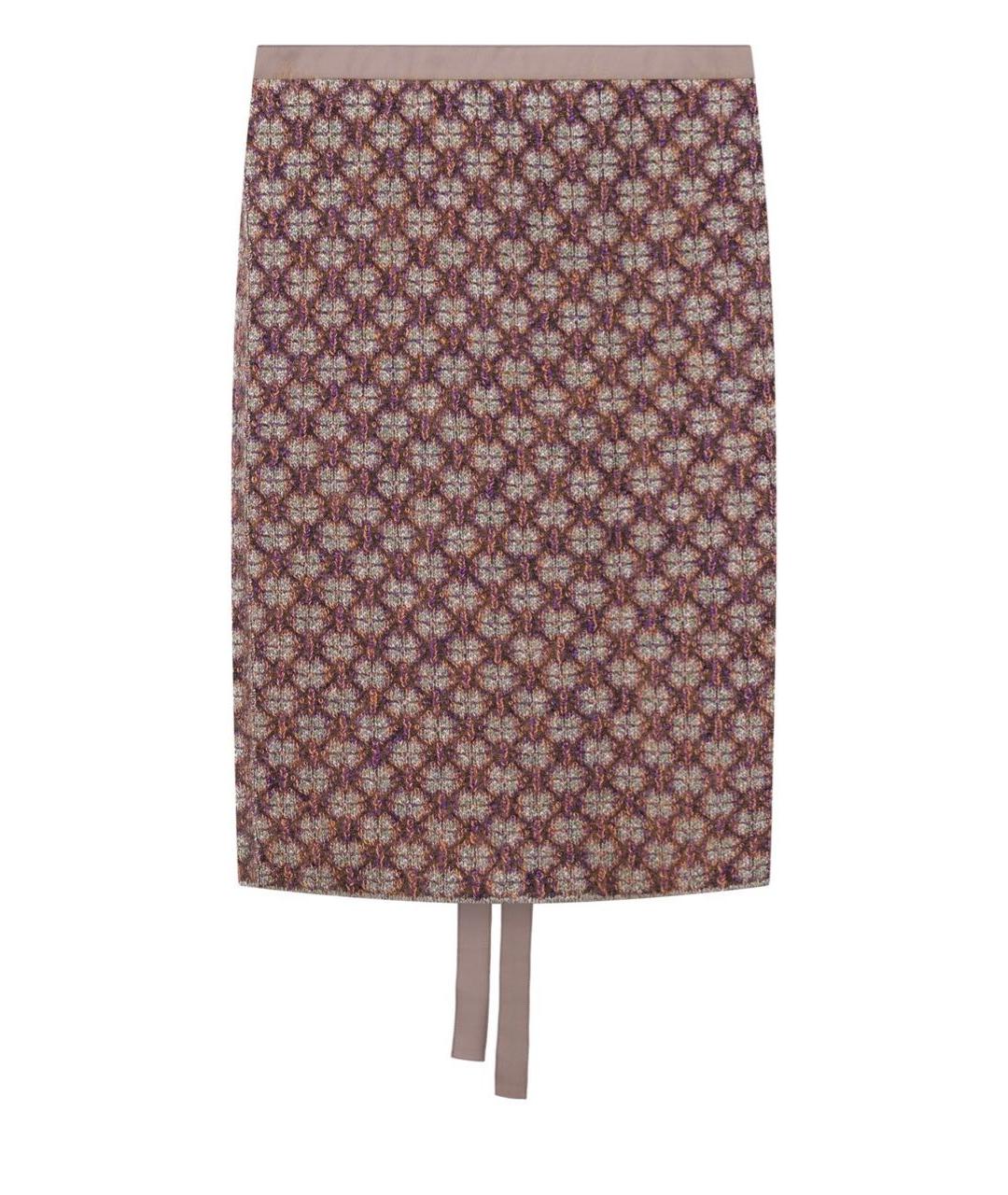 CHANEL Коричневая шерстяная юбка миди, фото 3