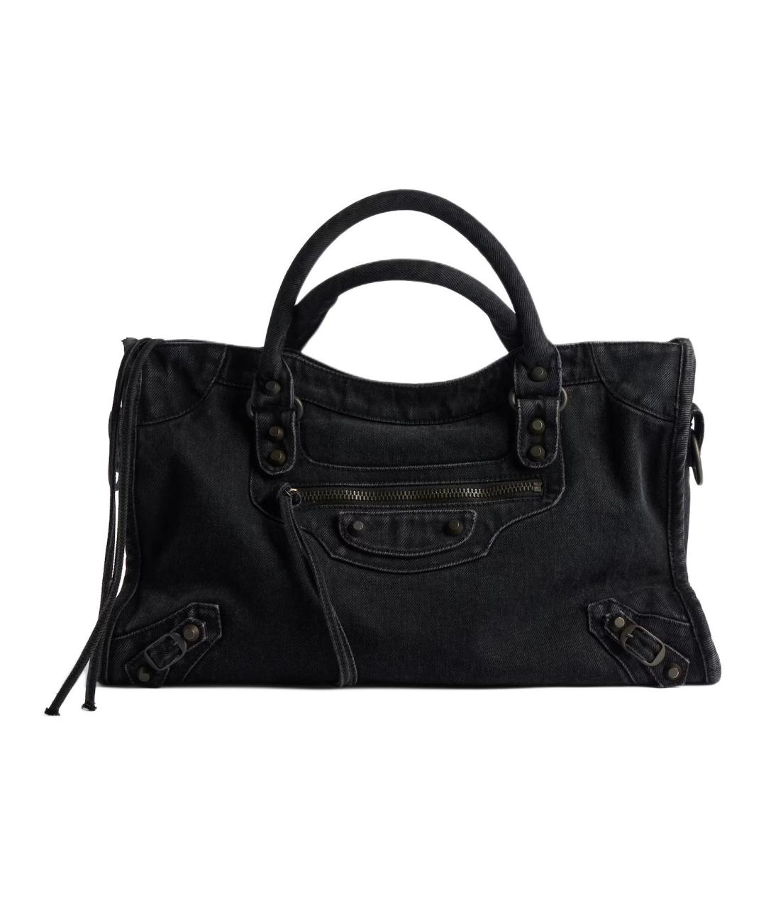 BALENCIAGA Черная хлопковая сумка через плечо, фото 1