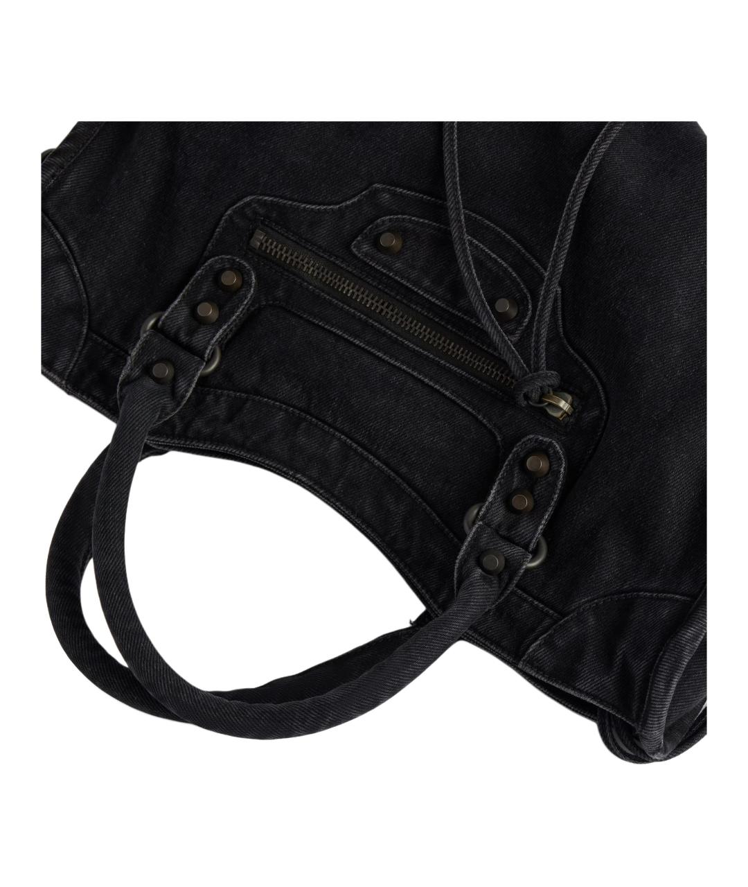 BALENCIAGA Черная хлопковая сумка через плечо, фото 6