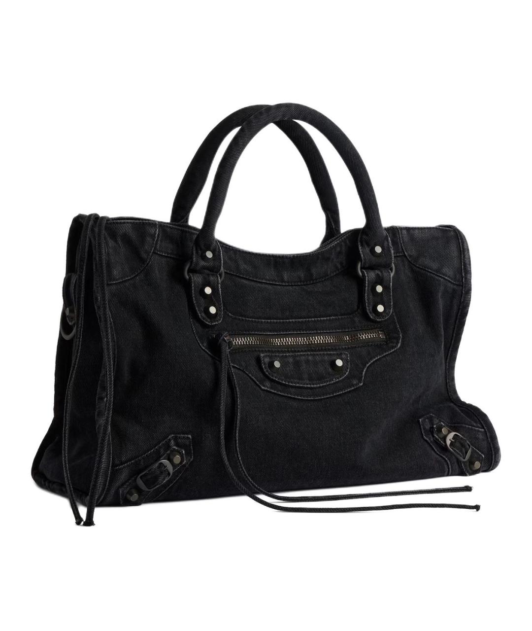 BALENCIAGA Черная хлопковая сумка через плечо, фото 2