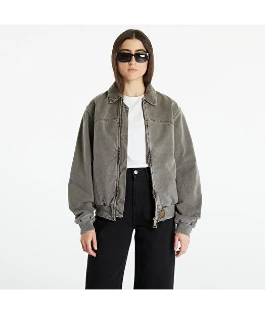 CARHARTT WIP Антрацитовая деним куртка, фото 7