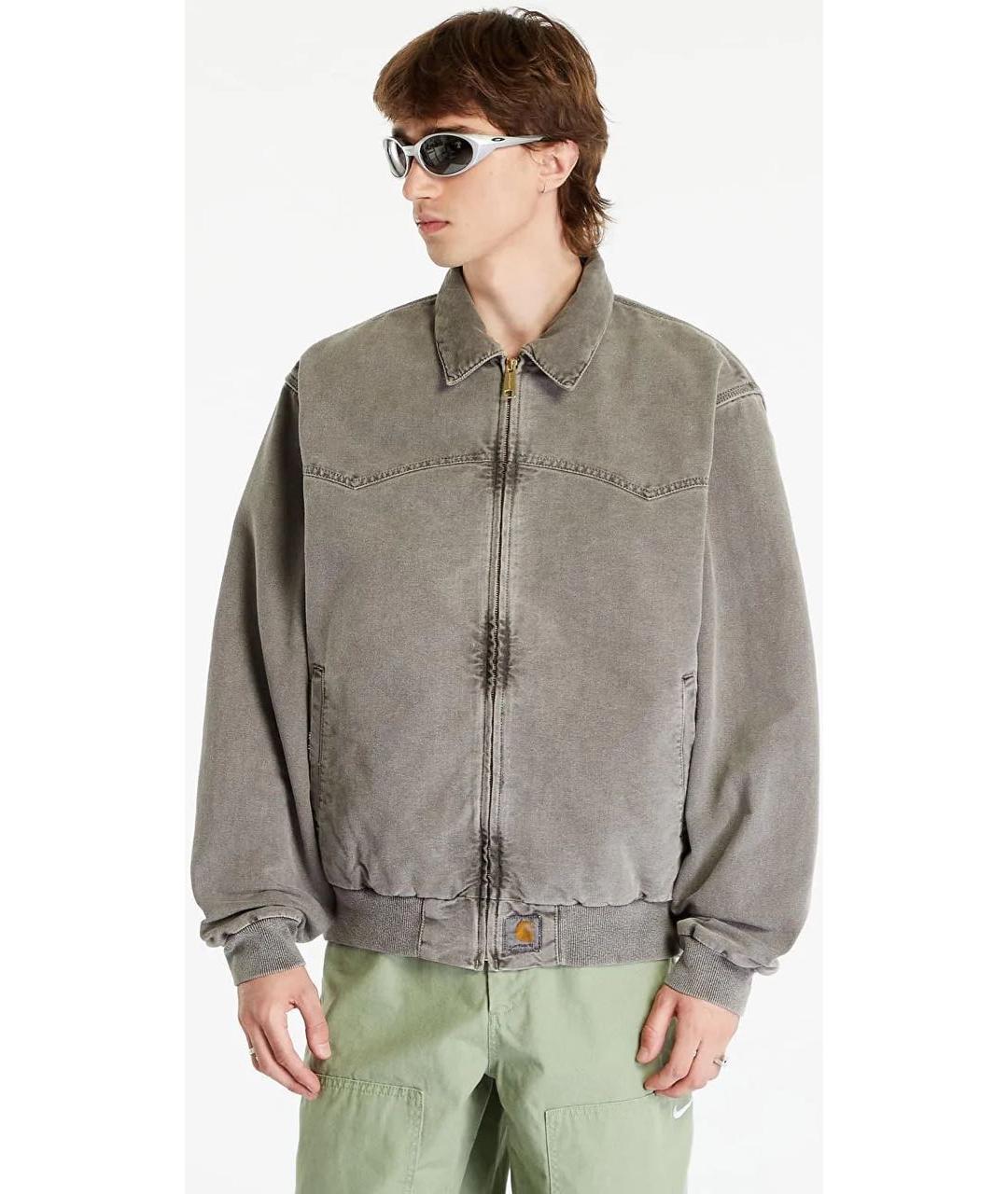 CARHARTT WIP Антрацитовая деним куртка, фото 6