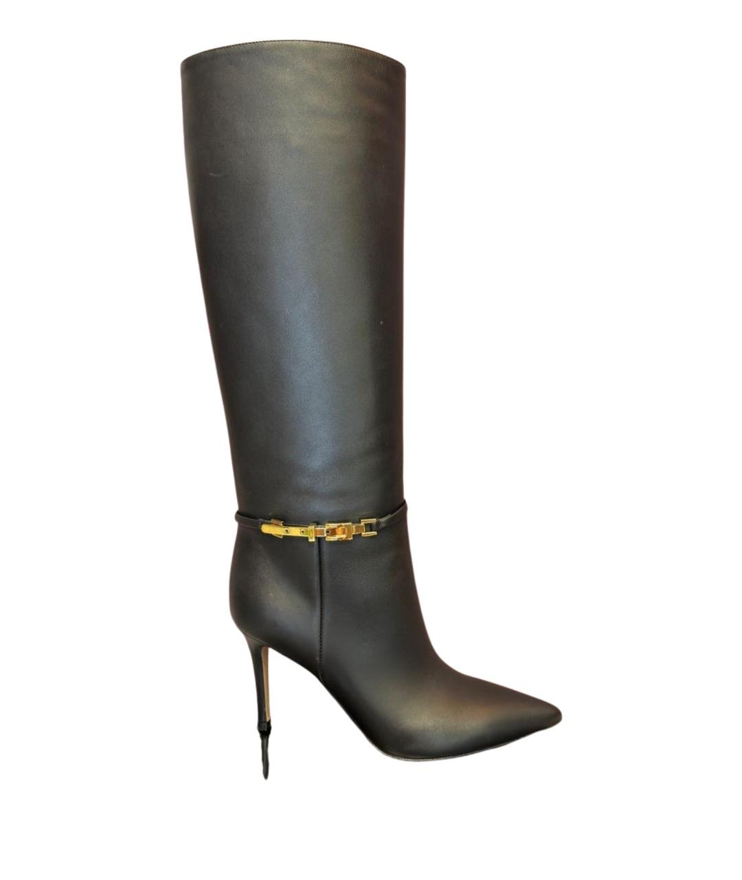 GIANVITO ROSSI Черные кожаные сапоги, фото 1