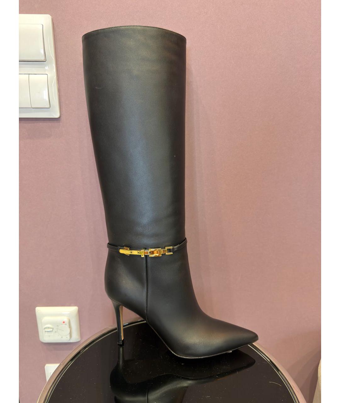 GIANVITO ROSSI Черные кожаные сапоги, фото 5