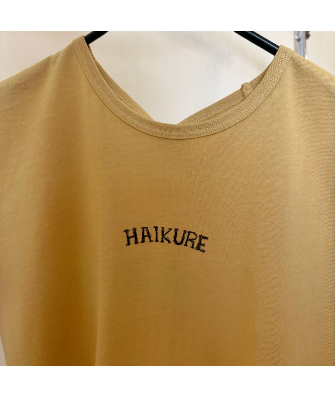 HAIKURE Горчичная хлопковая футболка, фото 2