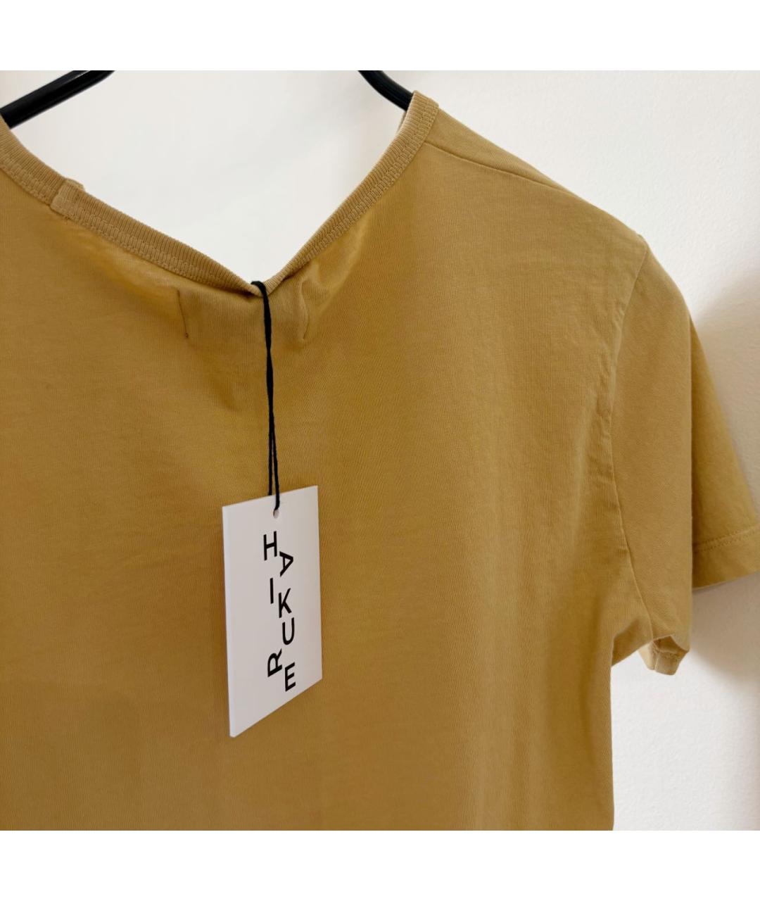 HAIKURE Горчичная хлопковая футболка, фото 3