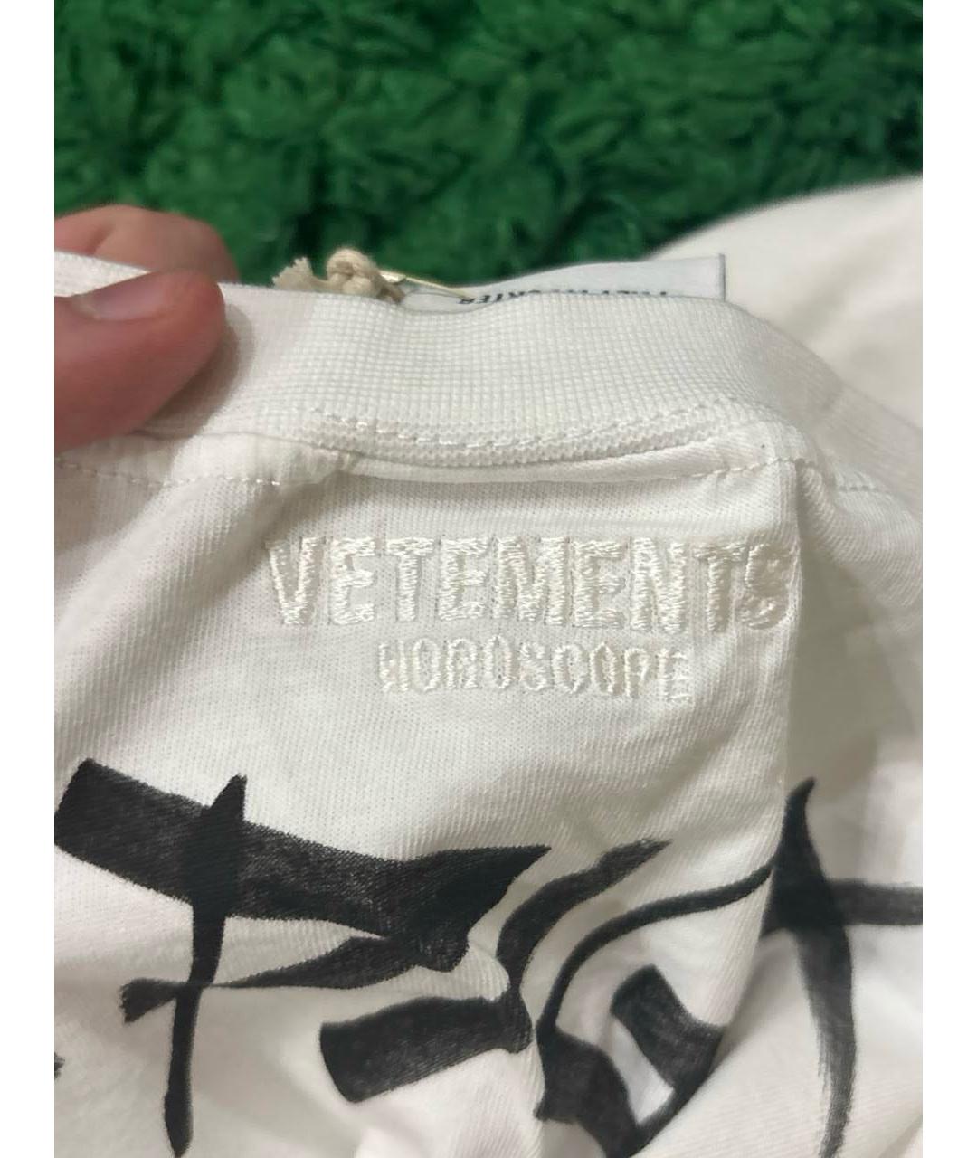 VETEMENTS Белая хлопковая футболка, фото 3