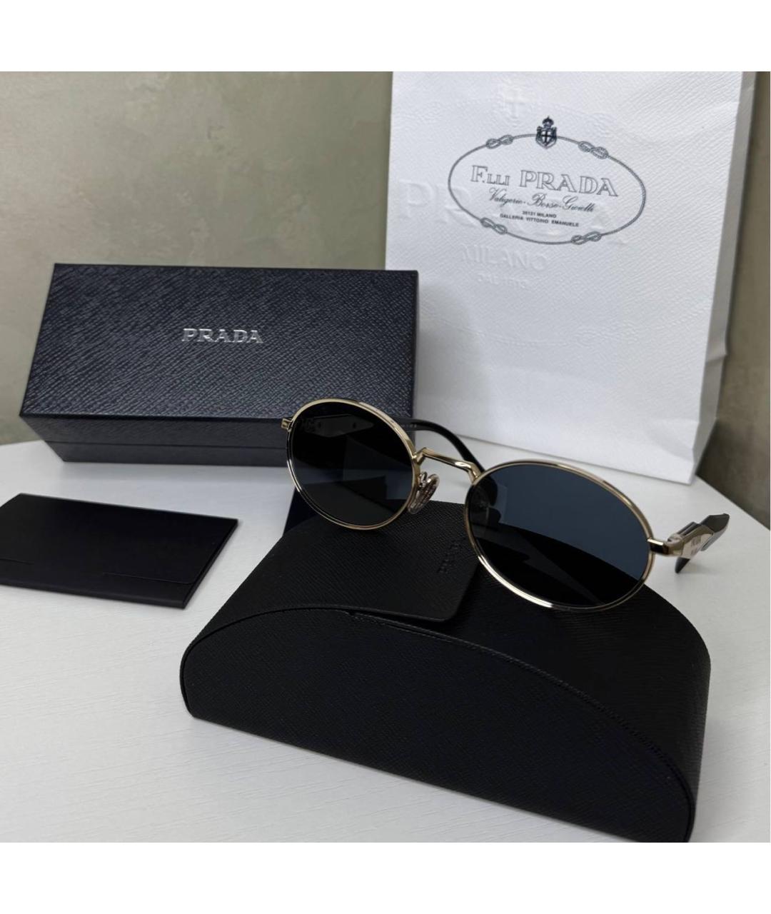 PRADA Темно-синие металлические солнцезащитные очки, фото 5