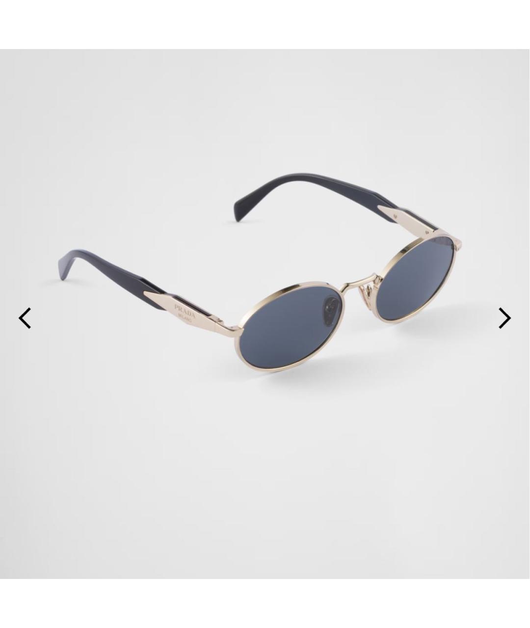 PRADA Темно-синие металлические солнцезащитные очки, фото 2