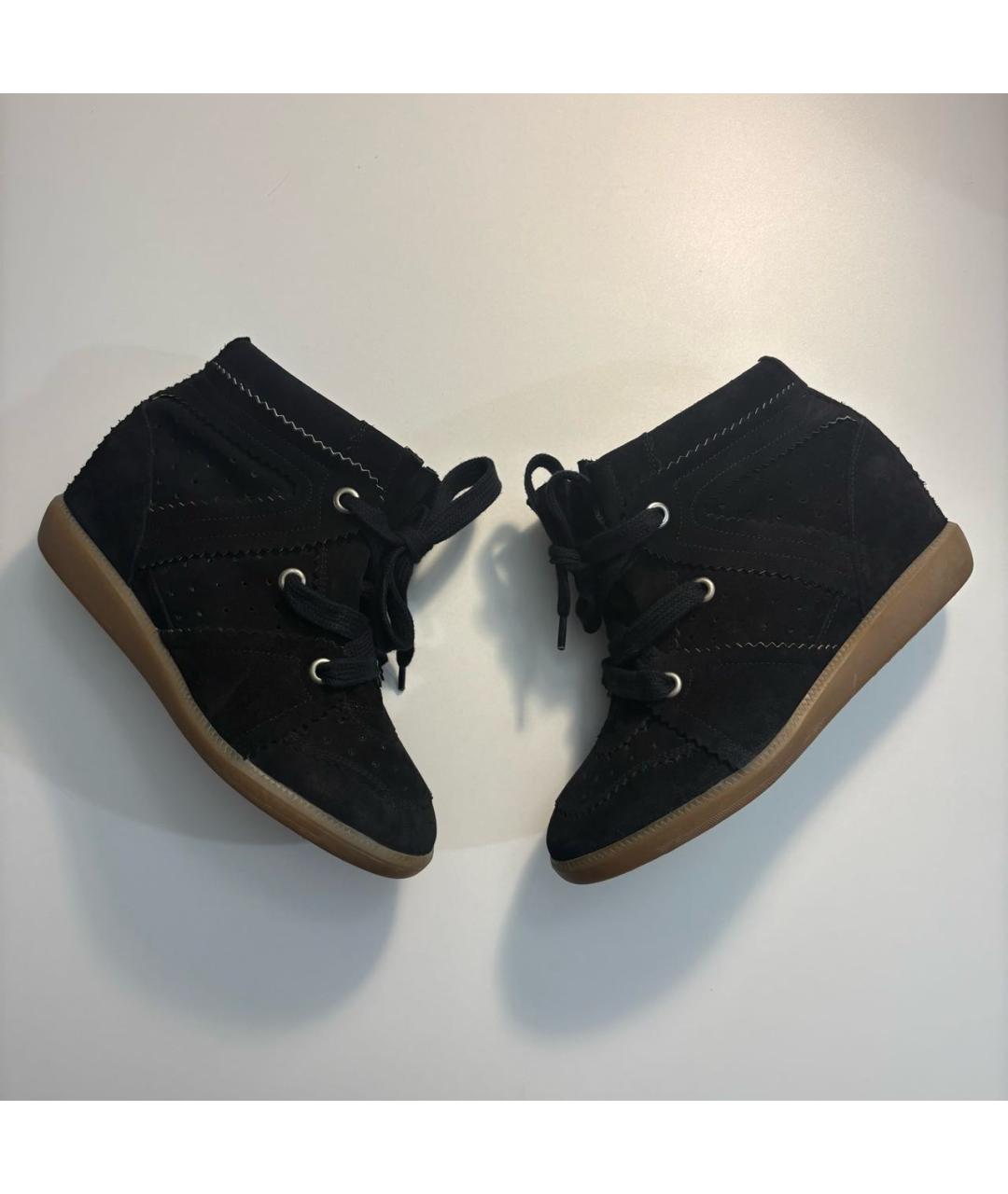 ISABEL MARANT Черные замшевые кеды, фото 8