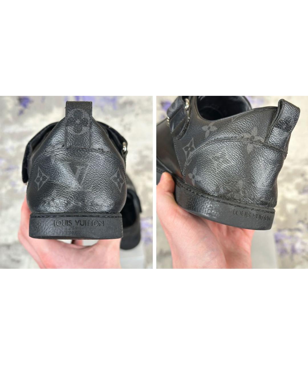 LOUIS VUITTON Черные низкие кроссовки / кеды, фото 8