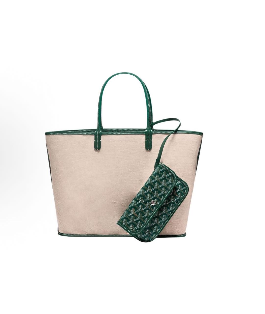 GOYARD Зеленая сумка тоут, фото 3