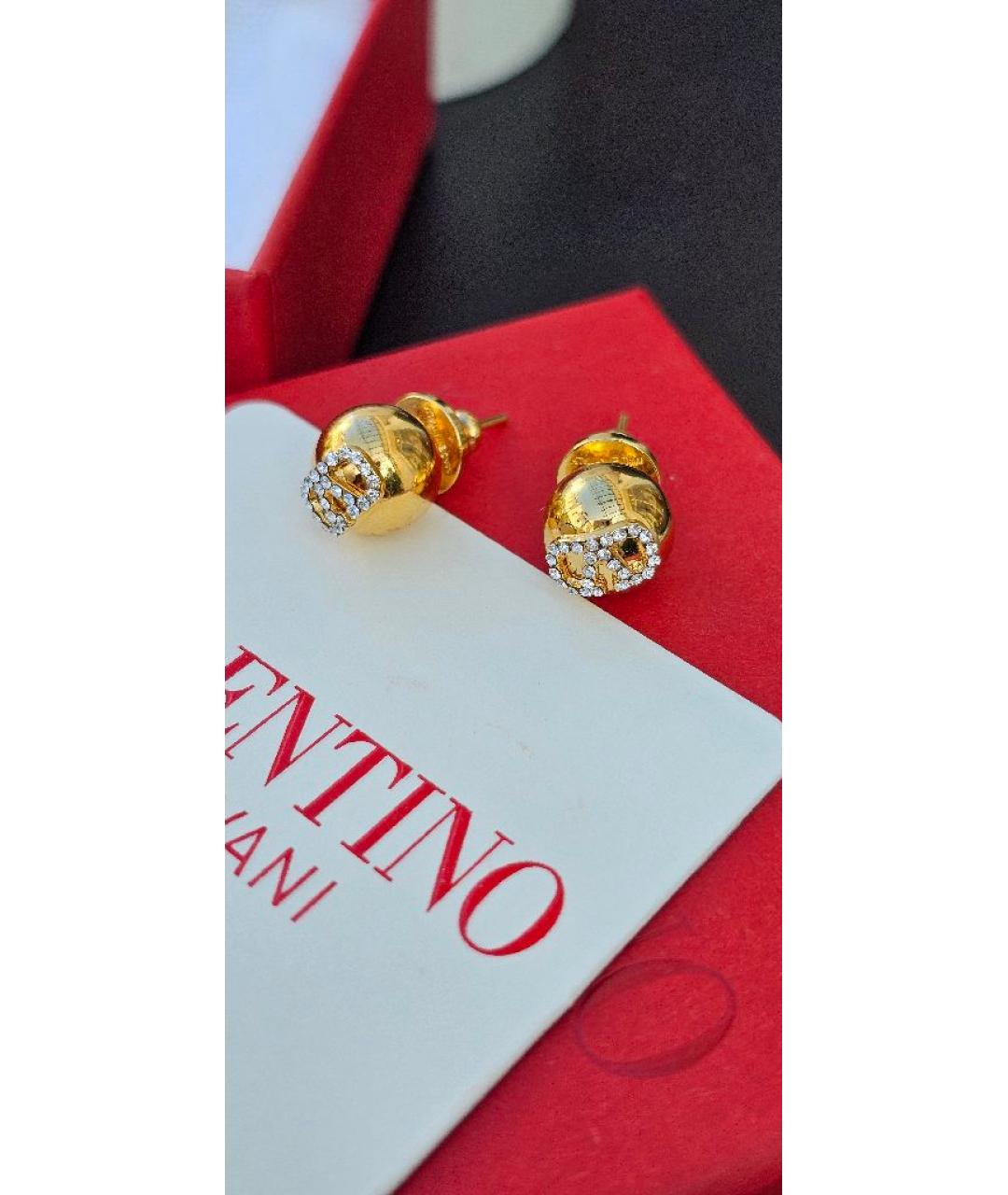 VALENTINO Золотые латунные серьги, фото 8