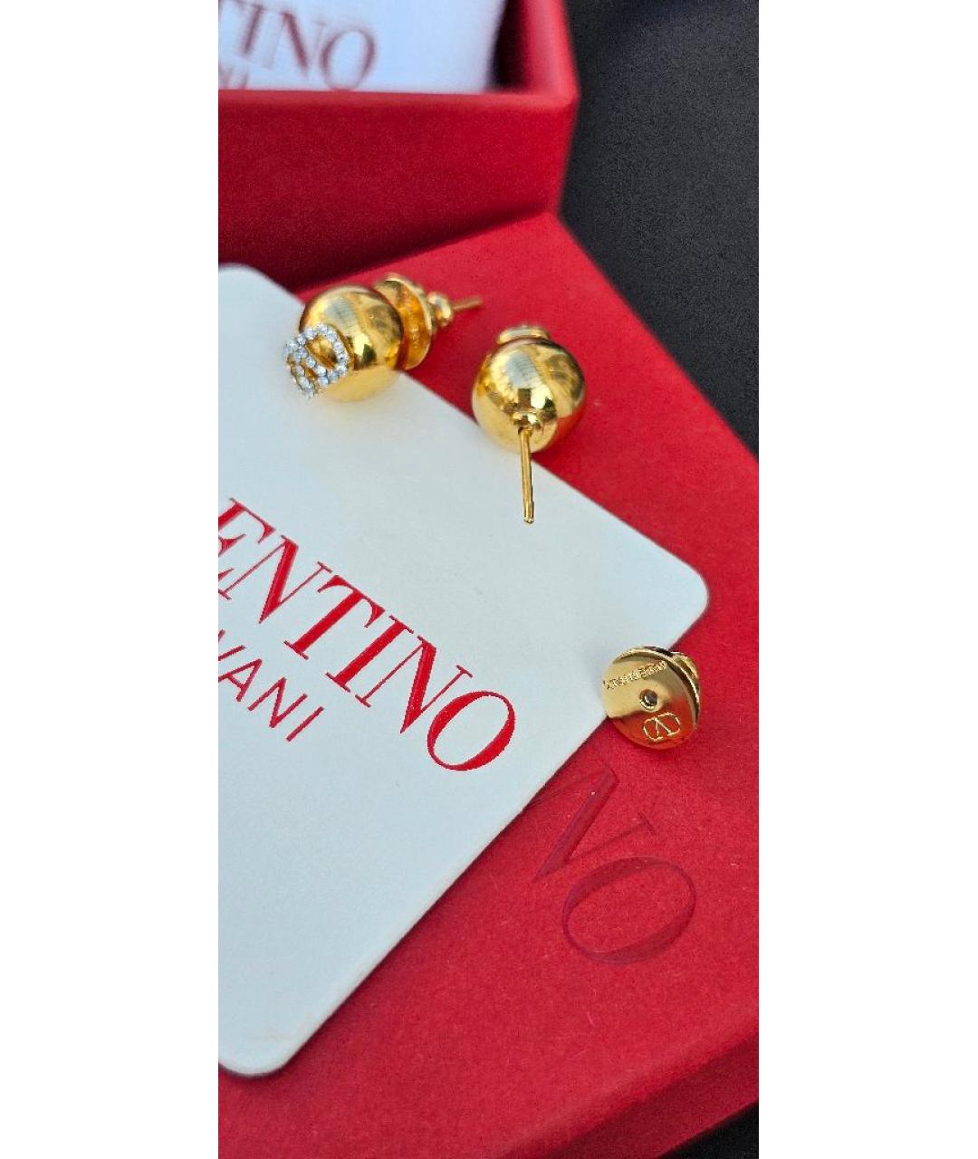 VALENTINO Золотые латунные серьги, фото 2