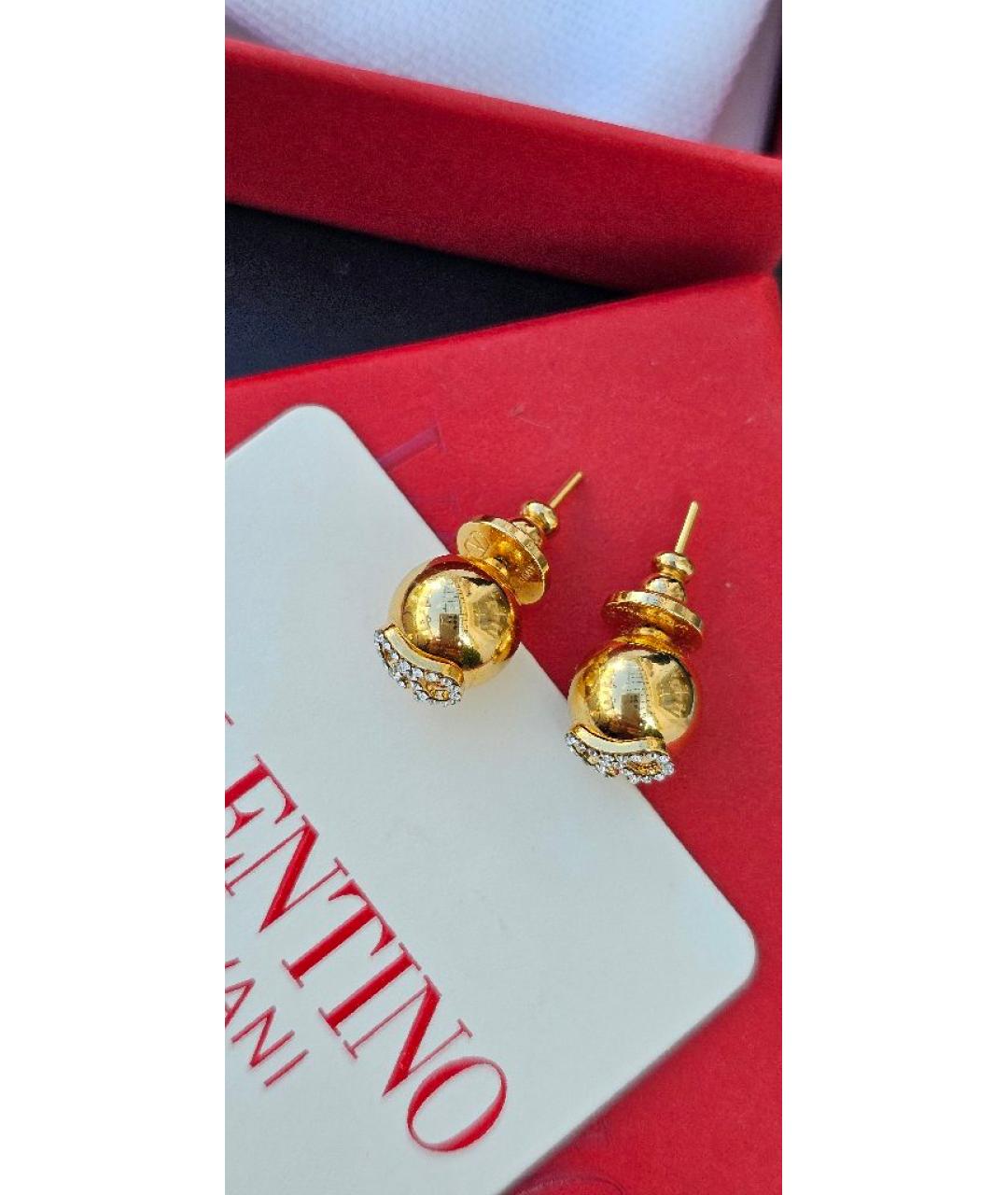 VALENTINO Золотые латунные серьги, фото 7