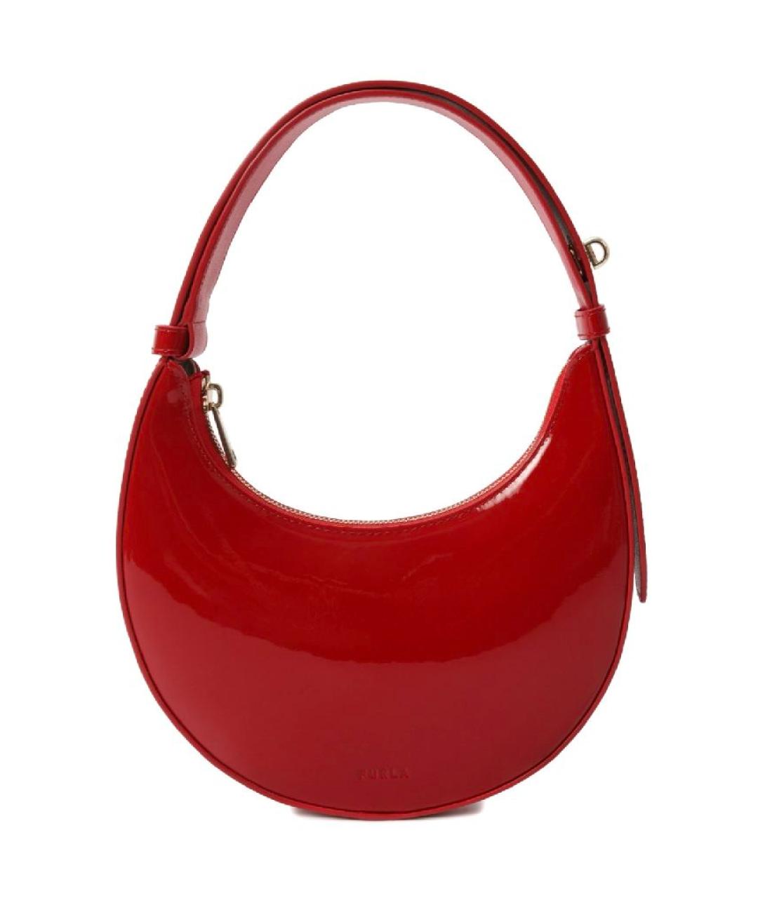 FURLA Красная сумка с короткими ручками из лакированной кожи, фото 1