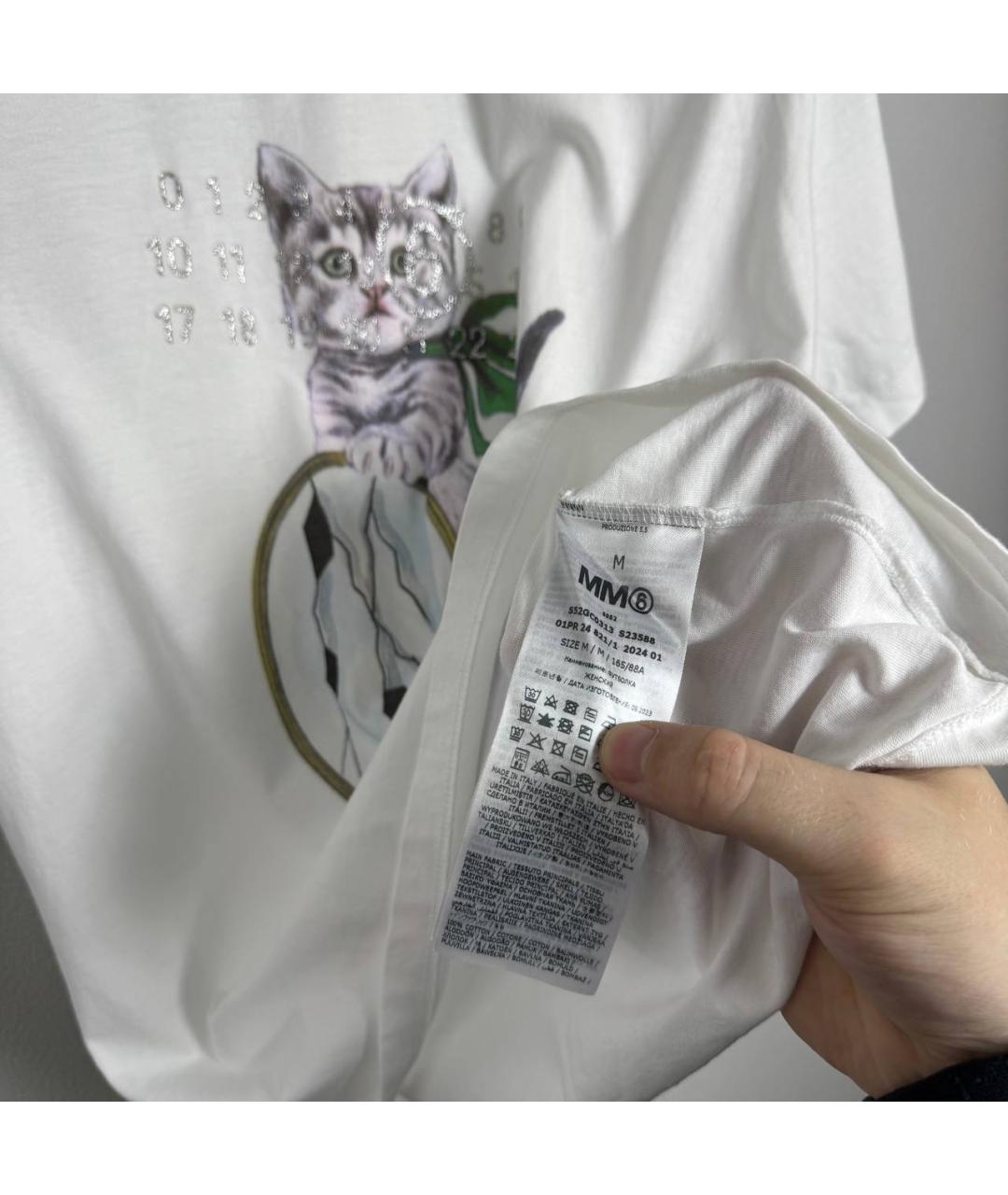 MM6 MAISON MARGIELA Белая футболка, фото 7