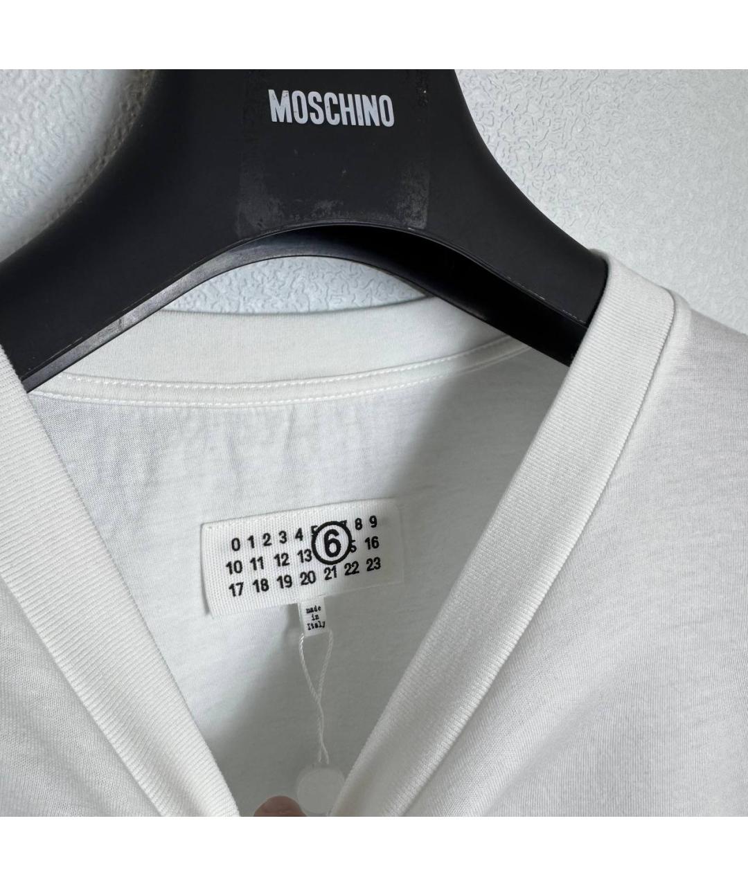 MM6 MAISON MARGIELA Белая футболка, фото 4