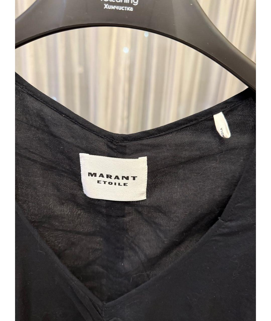ISABEL MARANT ETOILE Черное хлопковое коктейльное платье, фото 3