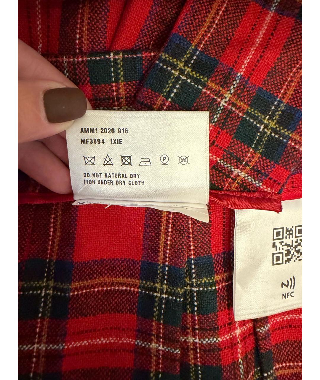 MIU MIU Красное шерстяное платье, фото 5