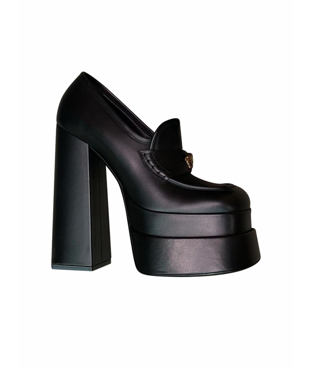 VERSACE Черные туфли из лакированной кожи, фото 1