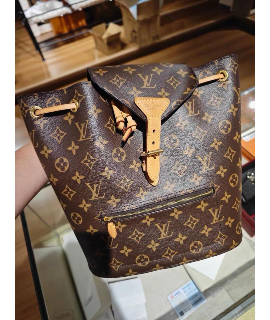 LOUIS VUITTON Коричневый рюкзак, фото 2
