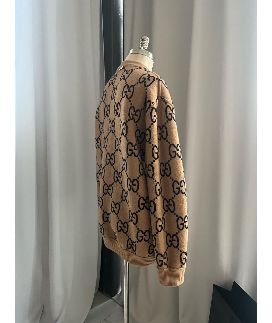 GUCCI Горчичный кашемировый кардиган, фото 2