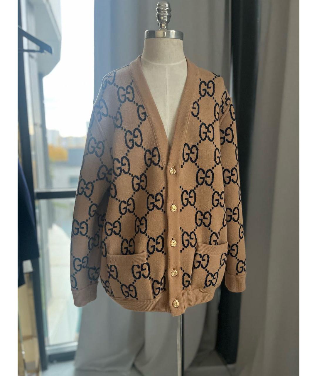 GUCCI Горчичный кашемировый кардиган, фото 5