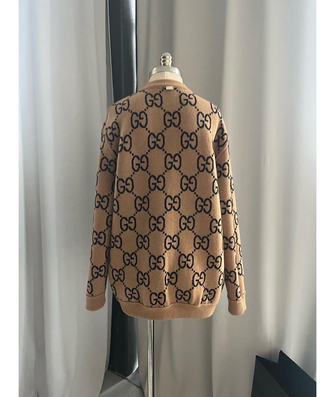 GUCCI Горчичный кашемировый кардиган, фото 3
