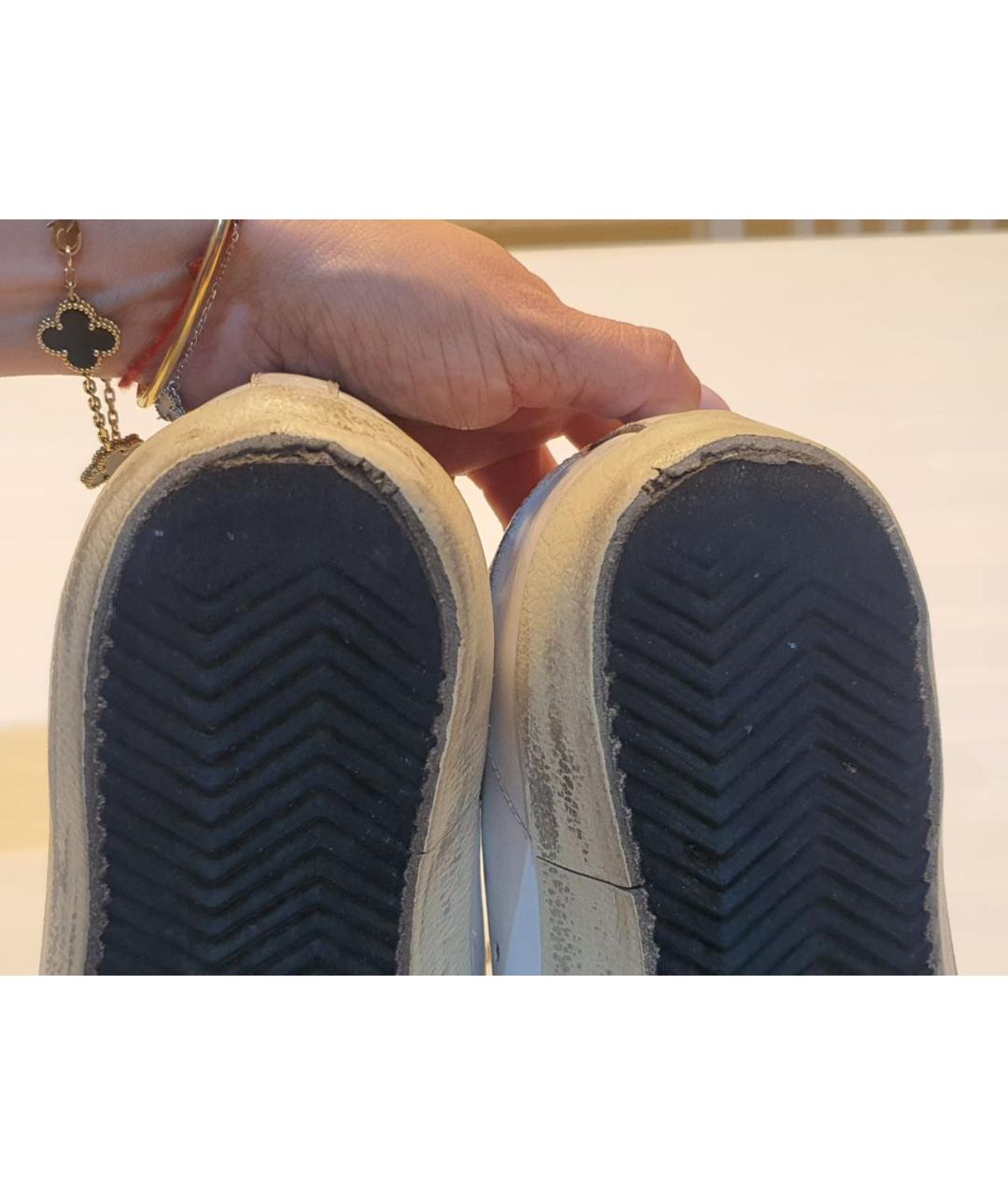 GOLDEN GOOSE DELUXE BRAND Белые кожаные кеды, фото 5