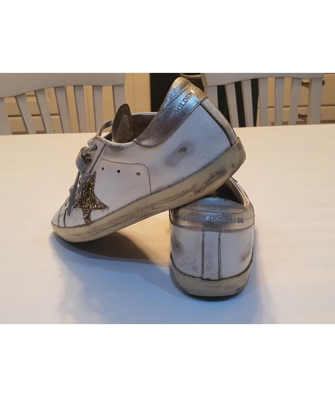 GOLDEN GOOSE DELUXE BRAND Белые кожаные кеды, фото 2
