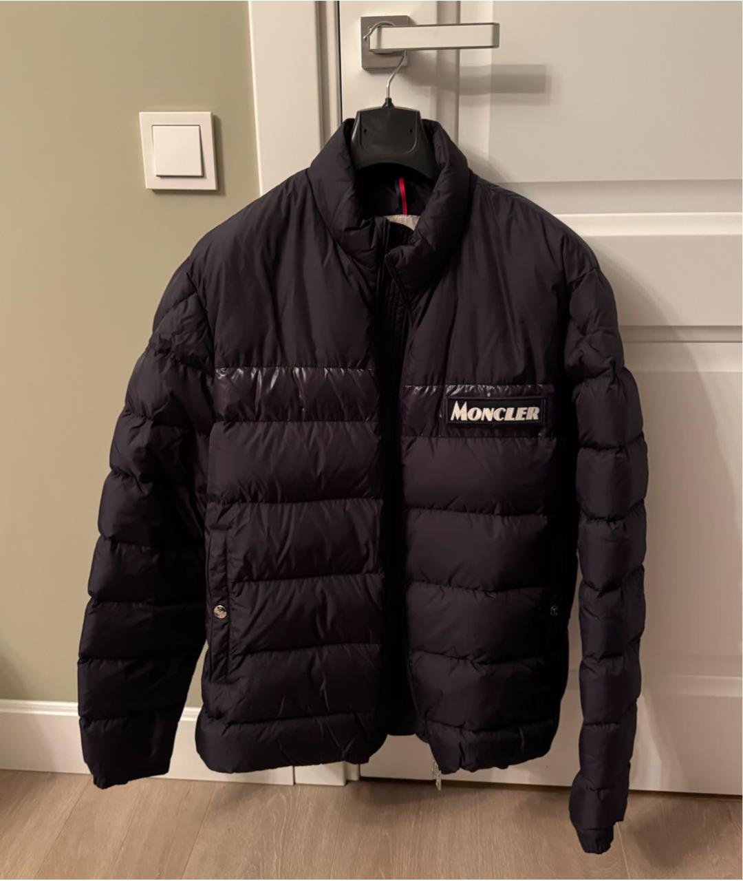 MONCLER Синий полиамидовый пуховик, фото 5