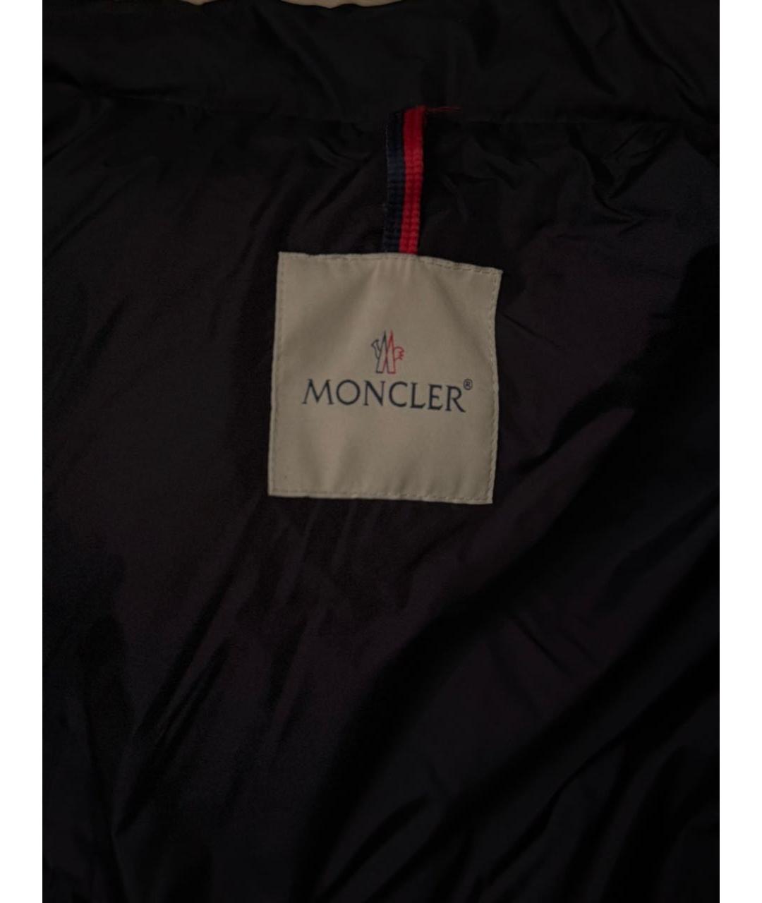 MONCLER Синий полиамидовый пуховик, фото 3