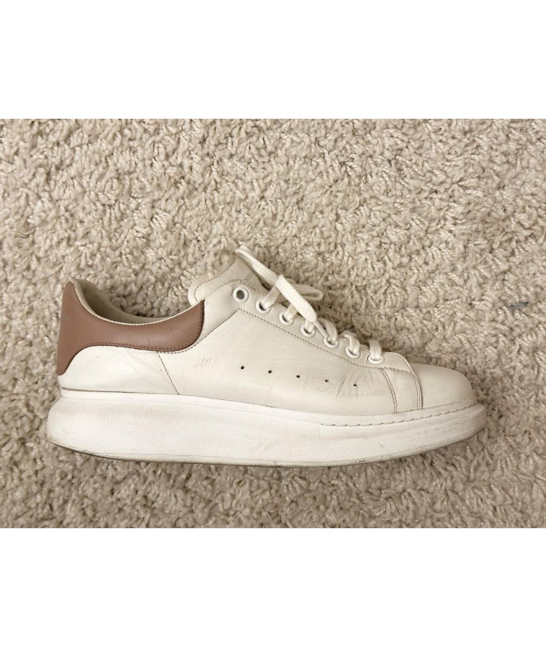 ALEXANDER MCQUEEN Белые кожаные низкие кроссовки / кеды, фото 7