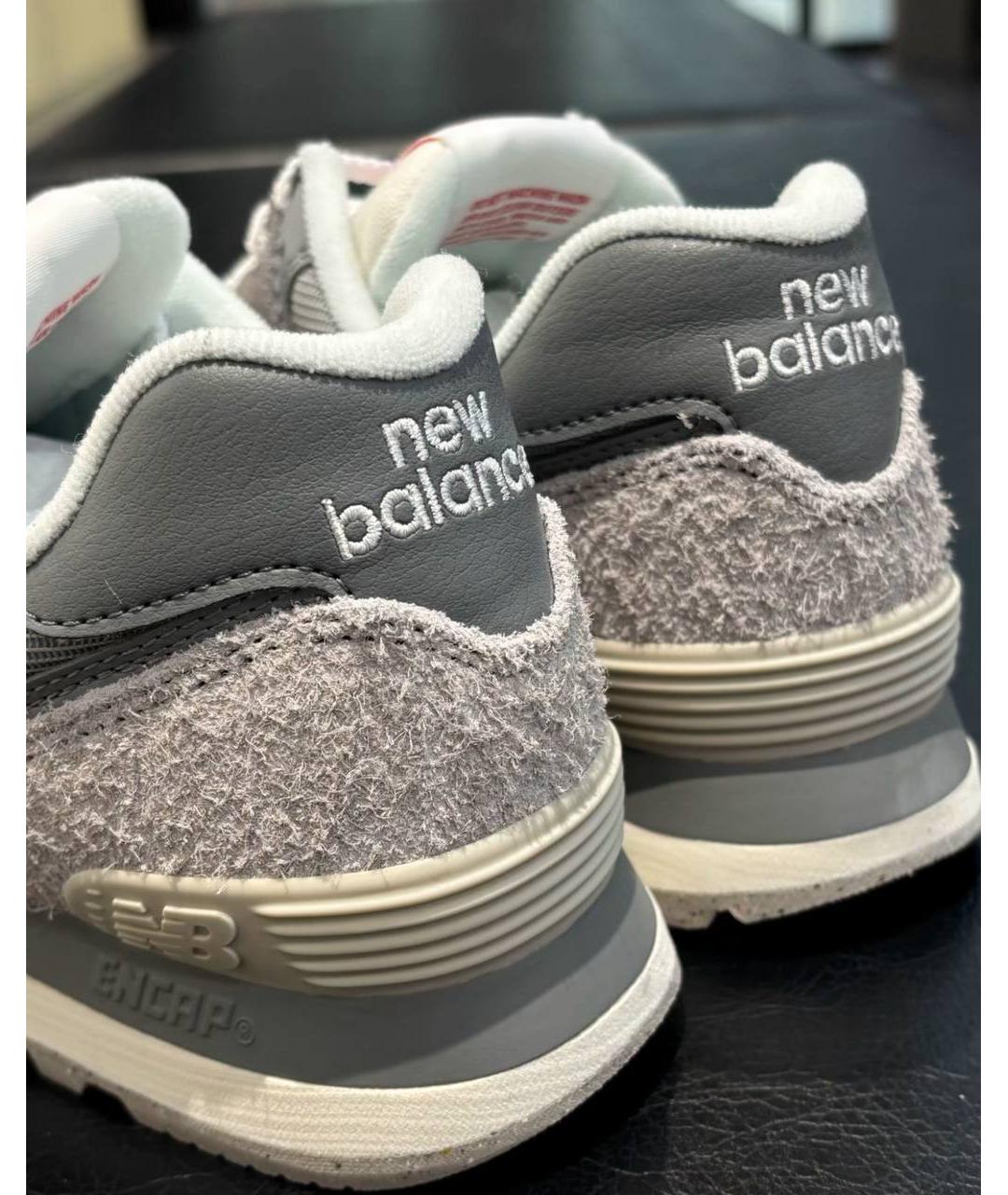 NEW BALANCE Серые низкие кроссовки / кеды, фото 4