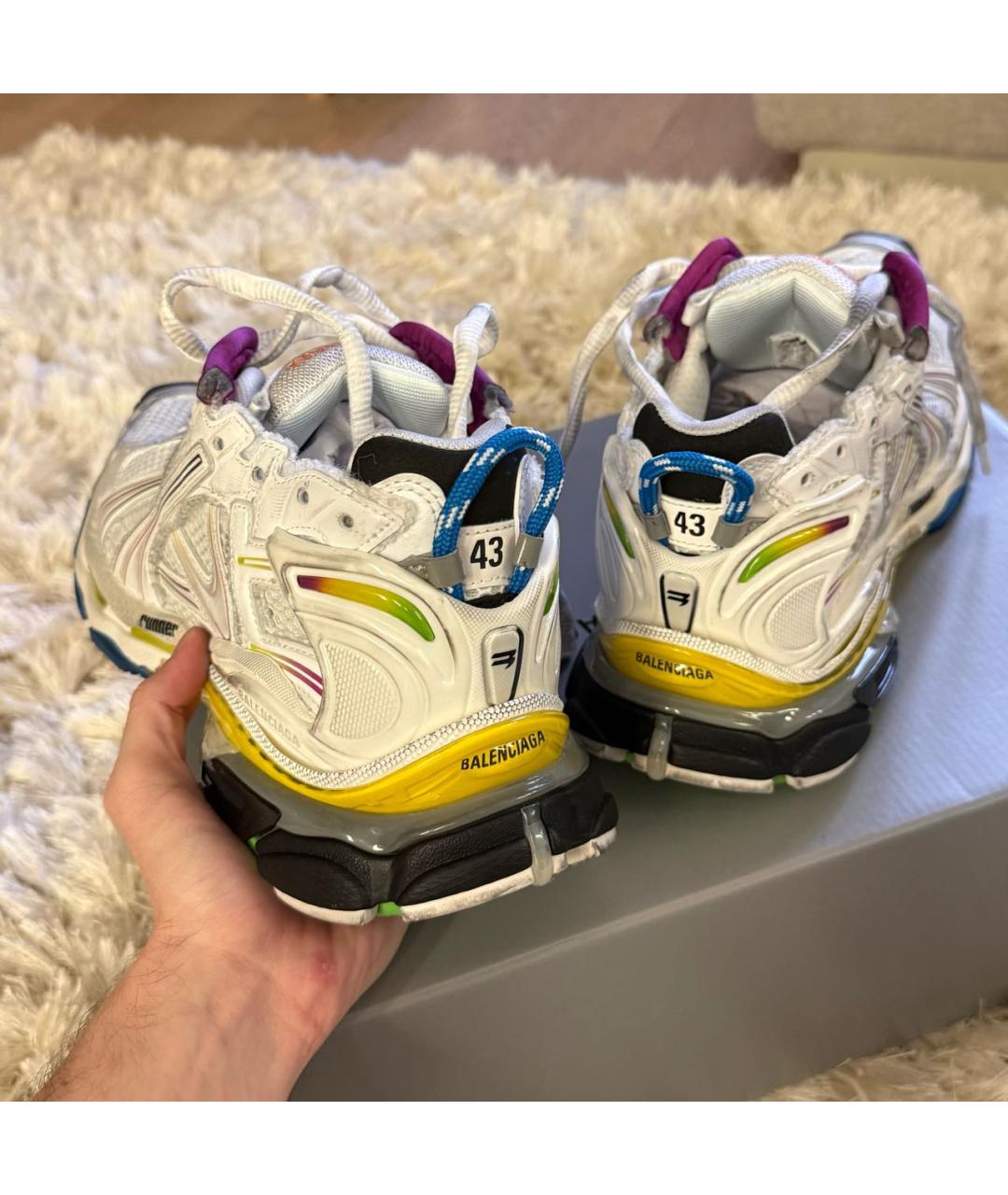 BALENCIAGA Белые высокие кроссовки / кеды, фото 4