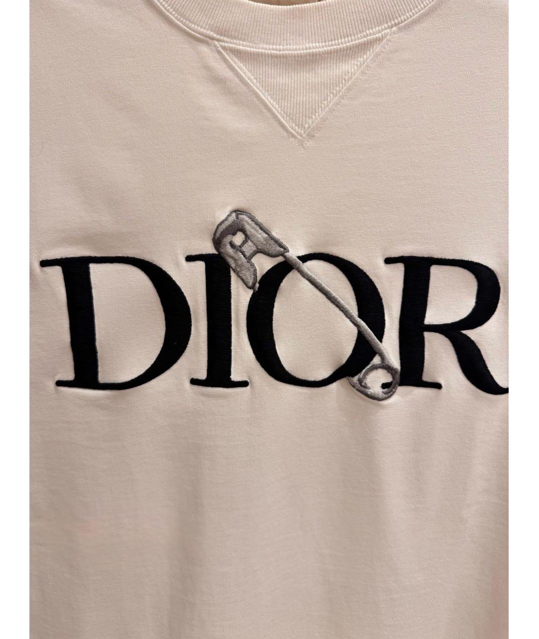 CHRISTIAN DIOR Белая хлопковая футболка, фото 2