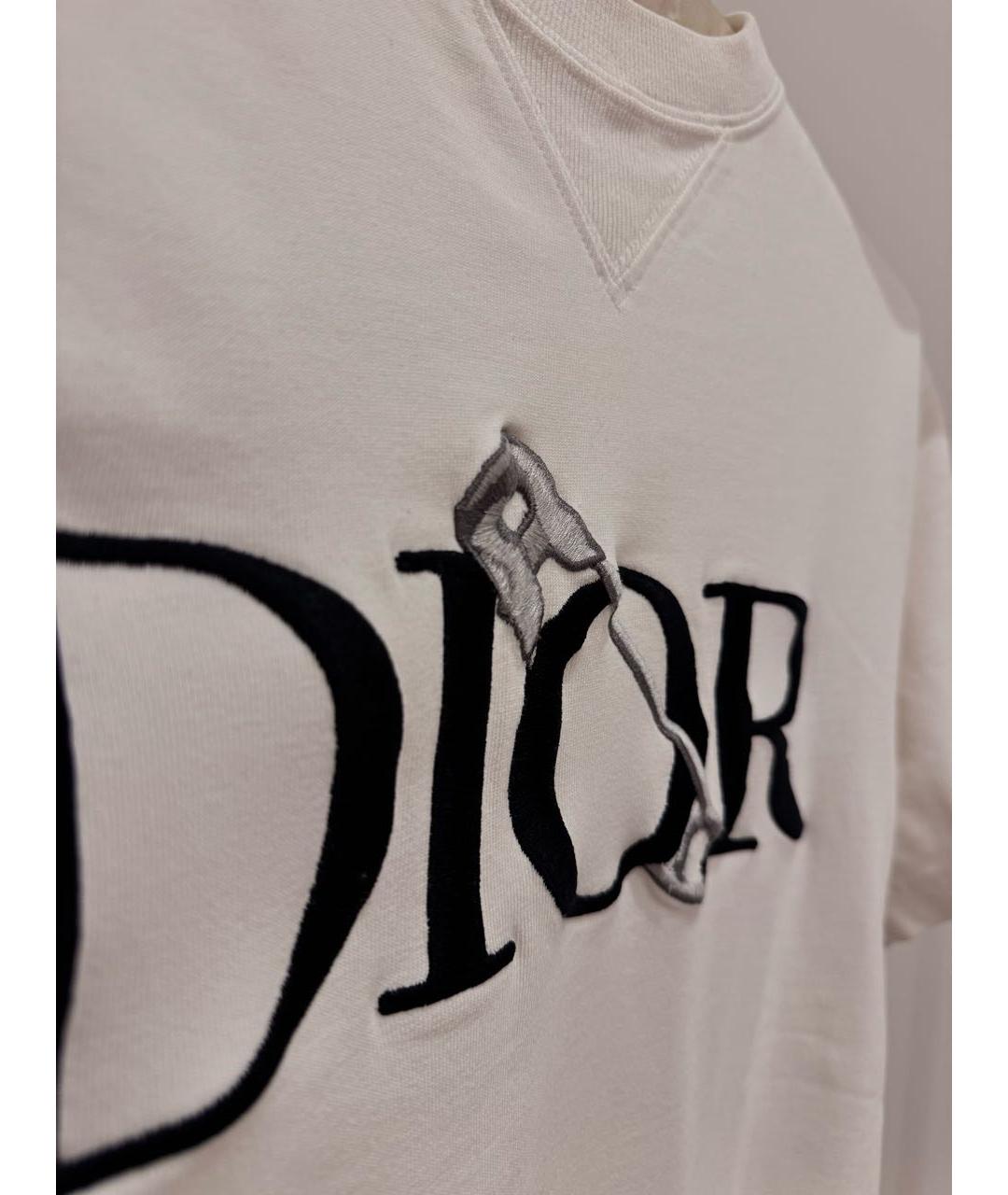 CHRISTIAN DIOR Белая хлопковая футболка, фото 3