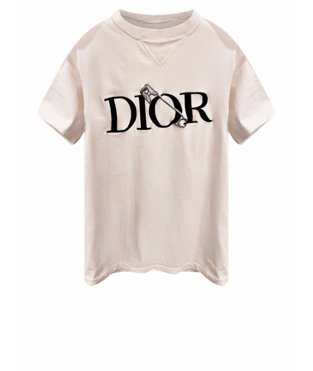CHRISTIAN DIOR Белая хлопковая футболка, фото 1