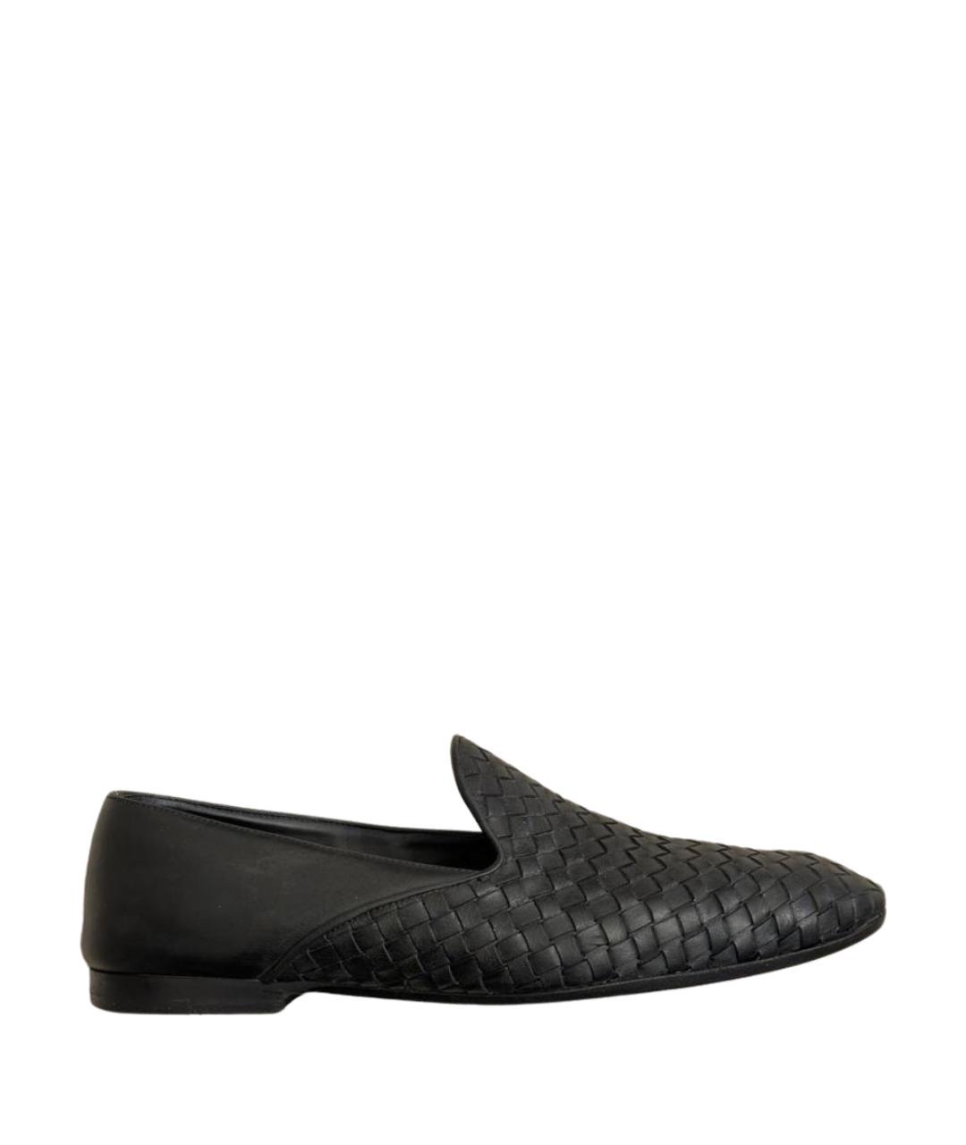 BOTTEGA VENETA Черные кожаные лоферы, фото 1